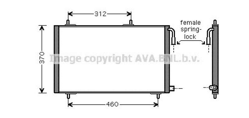 AVA QUALITY COOLING Condenser, air conditioning