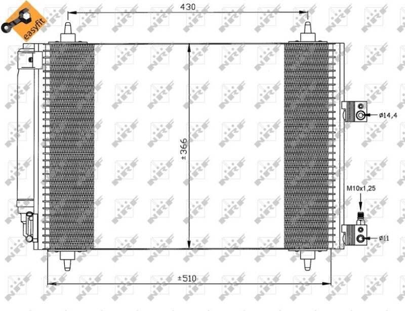 NRF Kondensator, Klimaanlage EASY FIT 35443