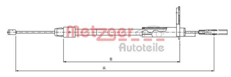 METZGER Seilzug, Feststellbremse 109327