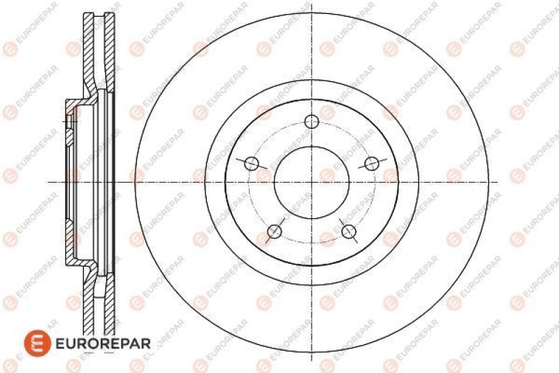 2x EUROREPAR Brake Disc