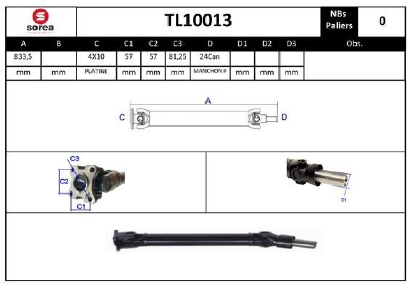 EAI Propshaft, axle drive