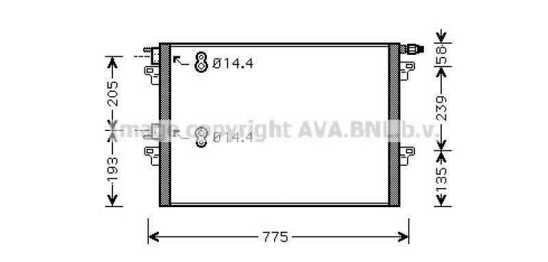 AVA QUALITY COOLING Condenser, air conditioning