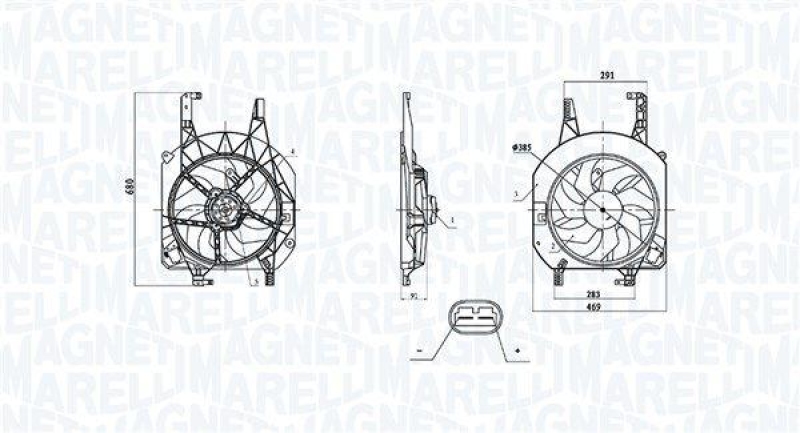 MAGNETI MARELLI Lüfter, Motorkühlung