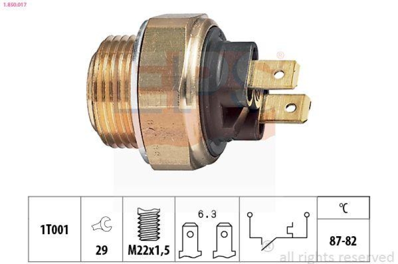 EPS Temperaturschalter, Kühlerlüfter Made in Italy - OE Equivalent