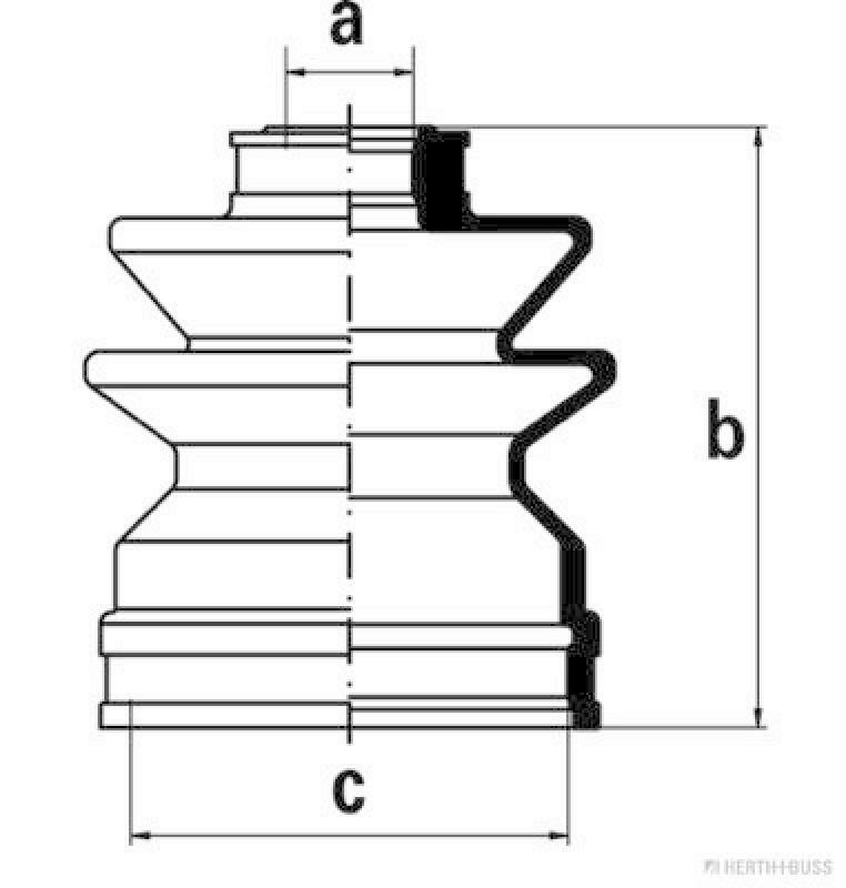 HERTH+BUSS JAKOPARTS Bellow Set, drive shaft