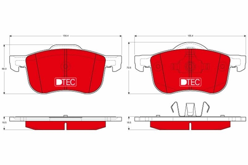 TRW Bremsbelagsatz, Scheibenbremse DTEC COTEC