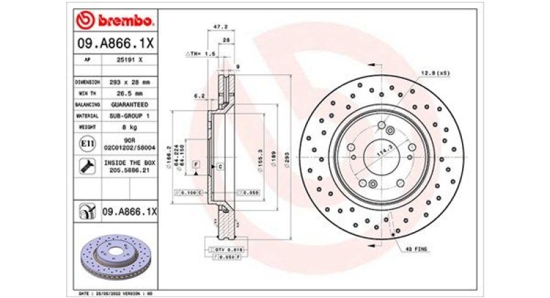 2x MAGNETI MARELLI Bremsscheibe