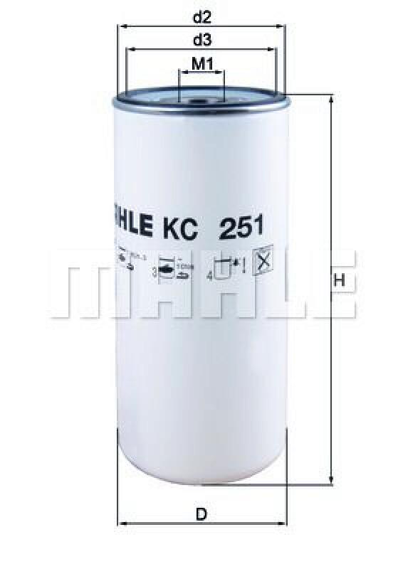 MAHLE Kraftstofffilter KC 251