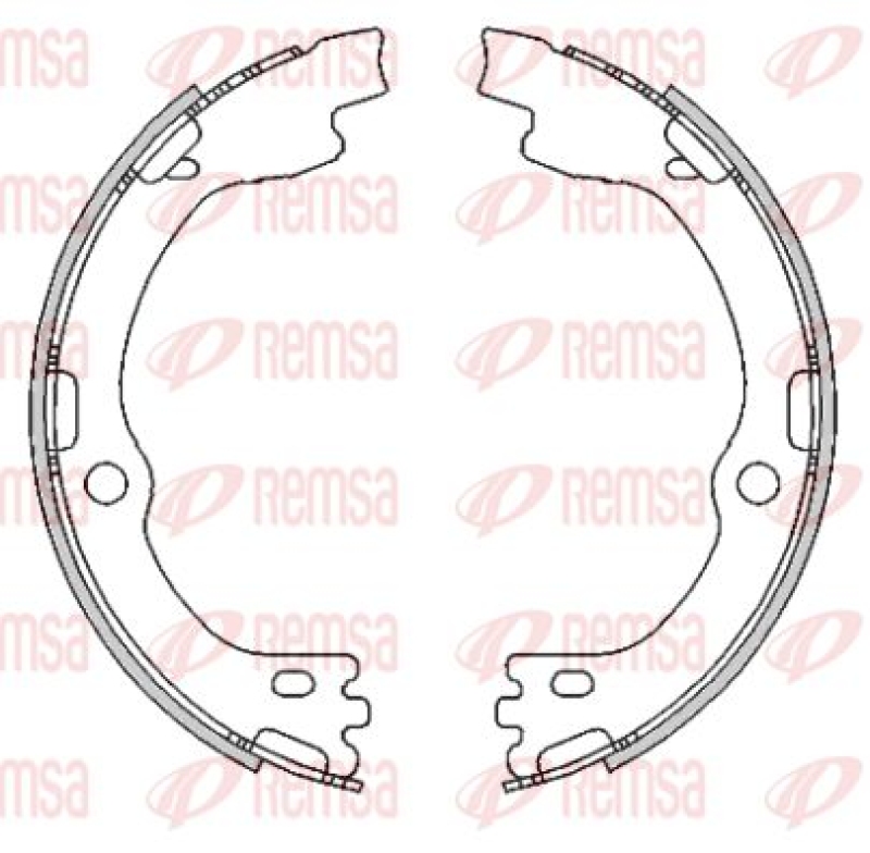 REMSA Brake Shoe Set, parking brake