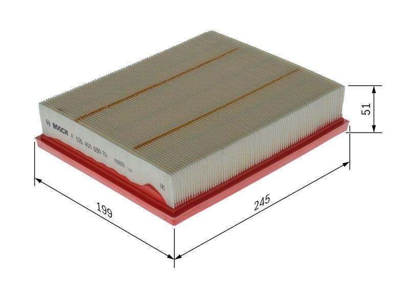 BOSCH Luftfilter F 026 400 690