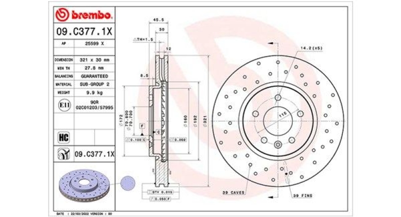 2x MAGNETI MARELLI Bremsscheibe