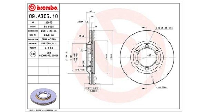 2x MAGNETI MARELLI Bremsscheibe