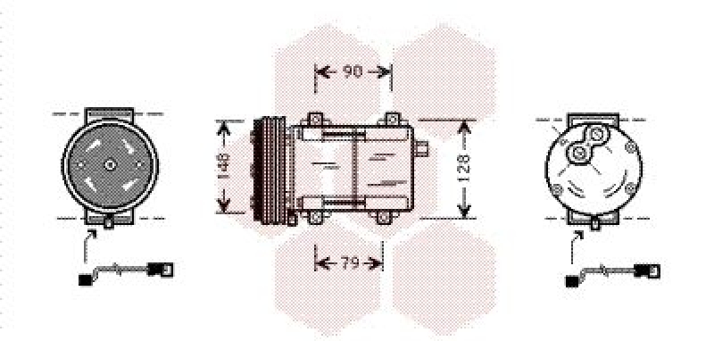 VAN WEZEL Kompressor, Klimaanlage 1800K283