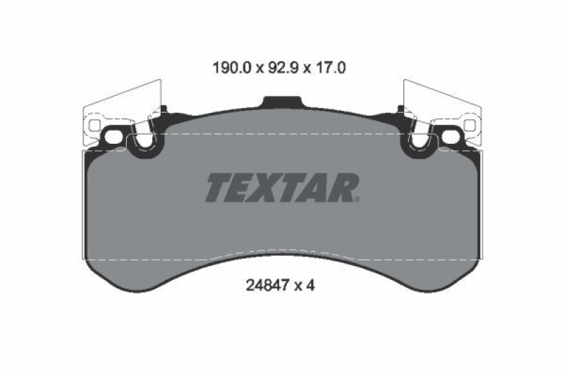 TEXTAR Bremsbelagsatz, Scheibenbremse 2484701