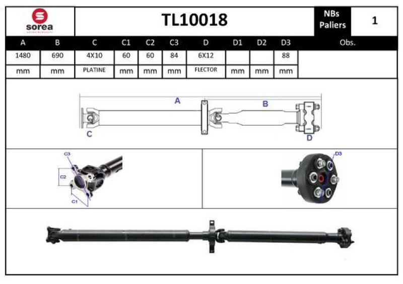EAI Propshaft, axle drive