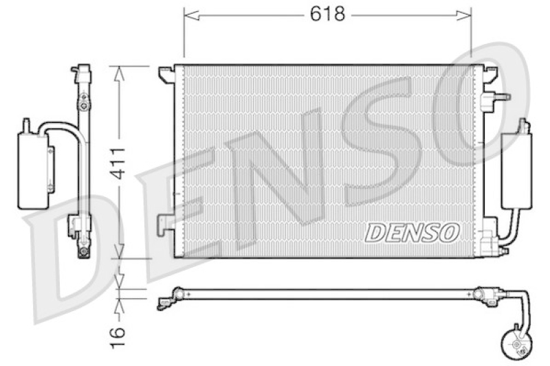 DENSO Kondensator, Klimaanlage