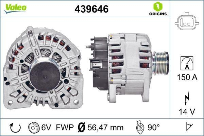 VALEO Generator VALEO ORIGINS NEW OE TECHNOLOGIE