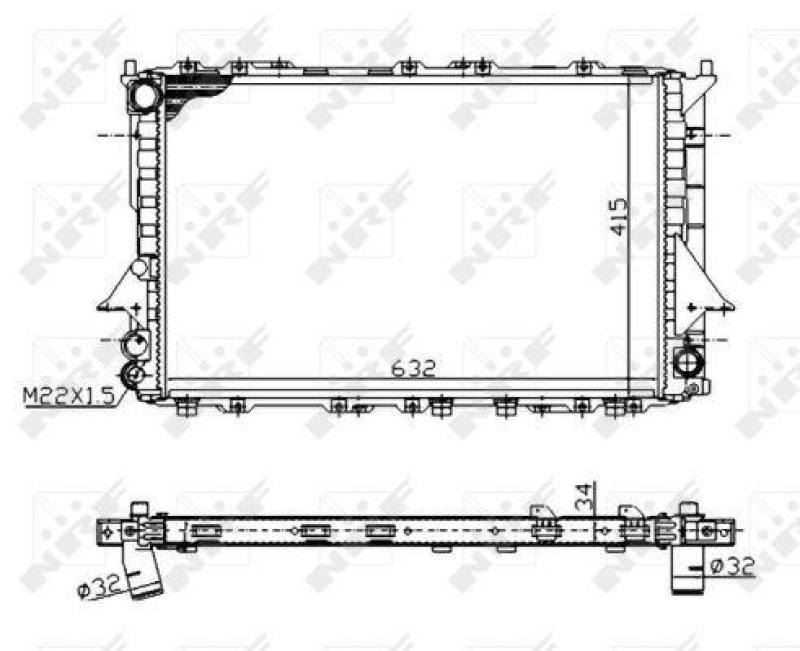 NRF Radiator, engine cooling Economy Class