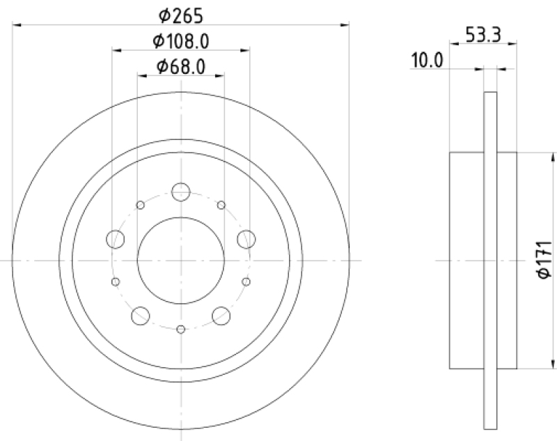 2x HELLA Brake Disc