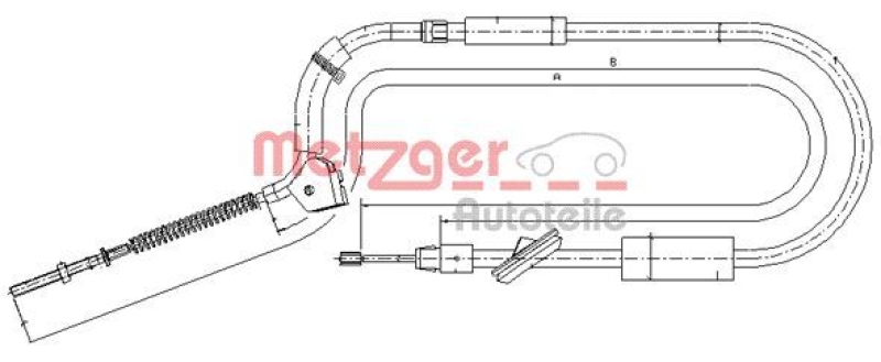 METZGER Seilzug, Feststellbremse 109332