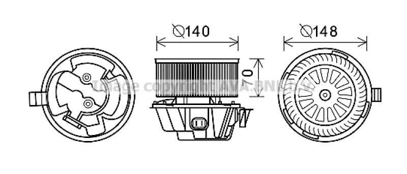 AVA QUALITY COOLING Elektromotor, Innenraumgebläse