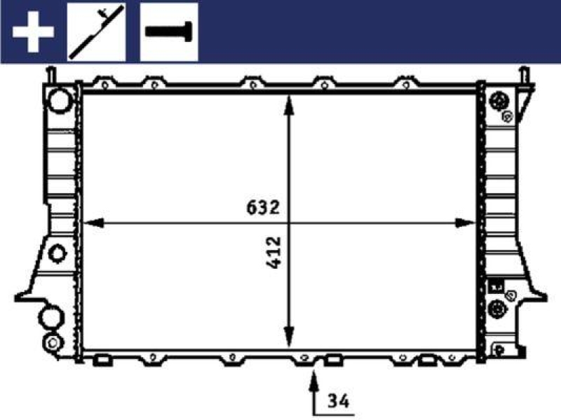 Kühler, Motorkühlung MAHLE ORIGINAL WW1565855 online kaufen | Lott 