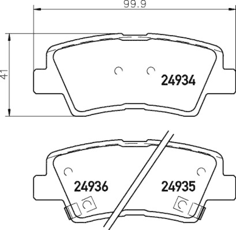 HELLA Brake Pad Set, disc brake