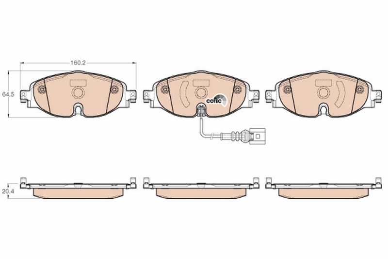 TRW Brake Pad Set, disc brake COTEC