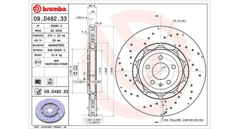 2x MAGNETI MARELLI Bremsscheibe