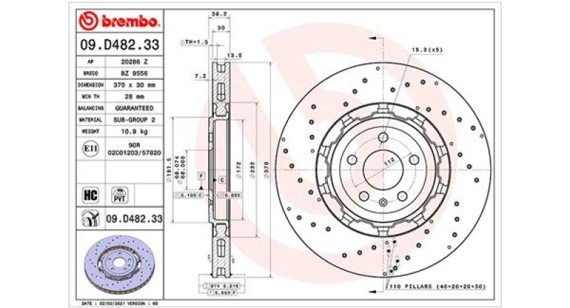 2x MAGNETI MARELLI Bremsscheibe