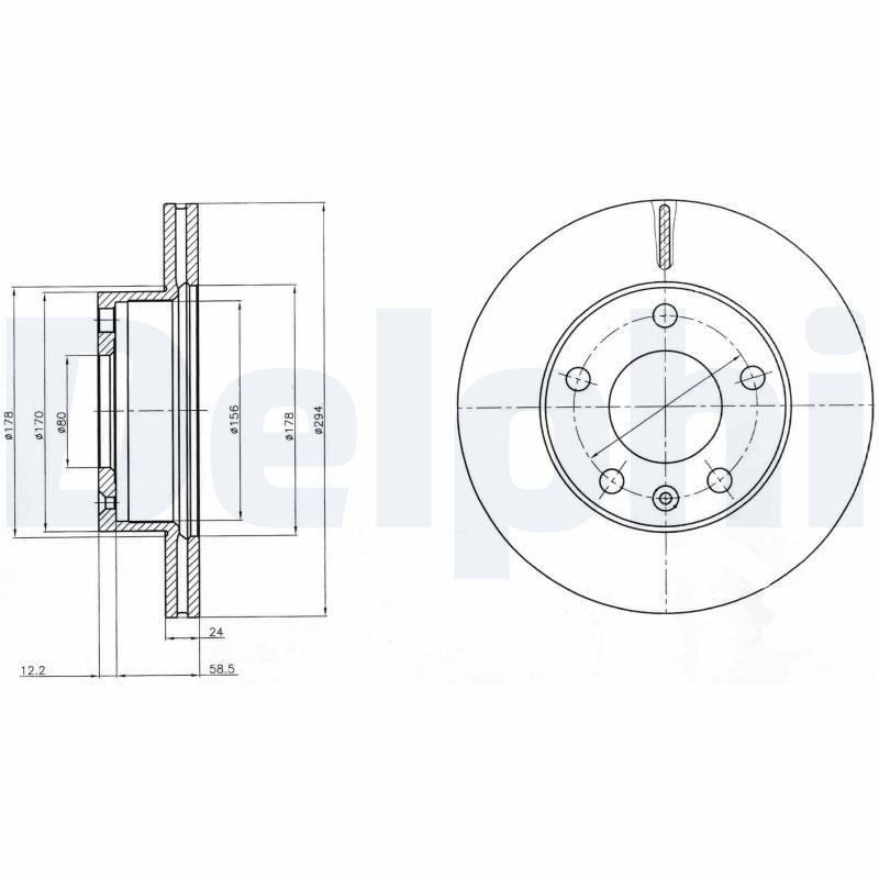 2x DELPHI Bremsscheibe