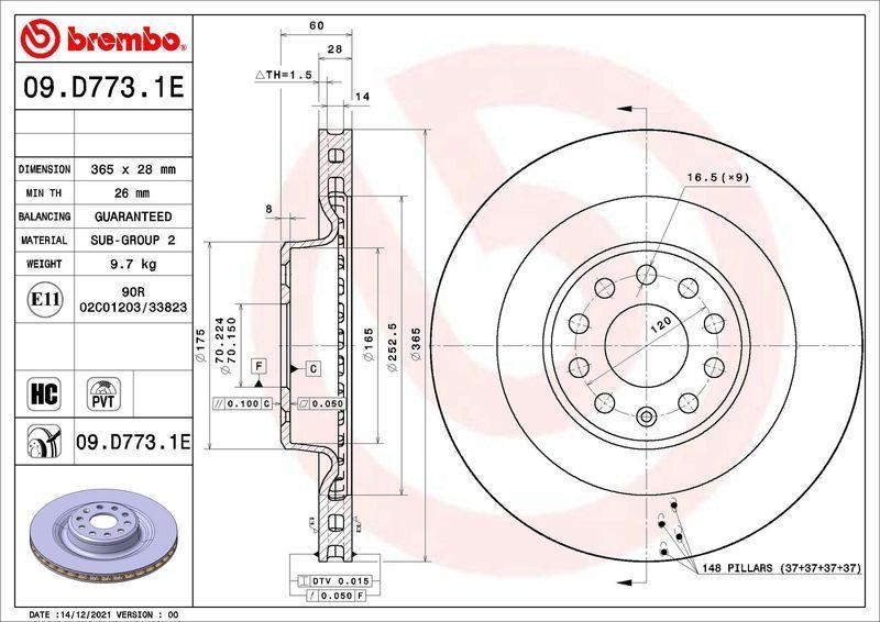 BREMBO Bremsensatz, Scheibenbremse BEYOND LINE - EV