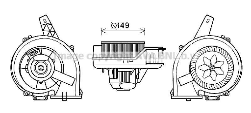 AVA QUALITY COOLING Elektromotor, Innenraumgebläse