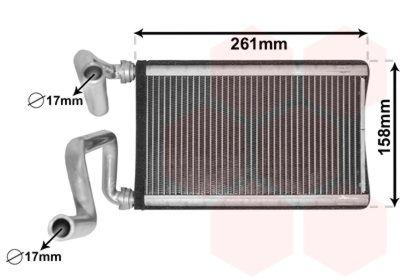 VAN WEZEL Heat Exchanger, interior heating