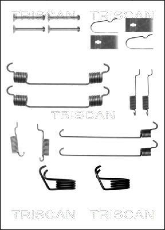 TRISCAN Zubehörsatz Bremsbacken Trommelbremse Montagesatz