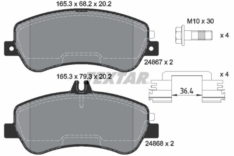 TEXTAR Brake Pad Set, disc brake