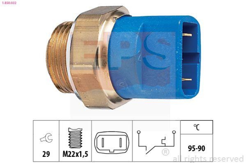 EPS Temperaturschalter, Kühlerlüfter Made in Italy - OE Equivalent