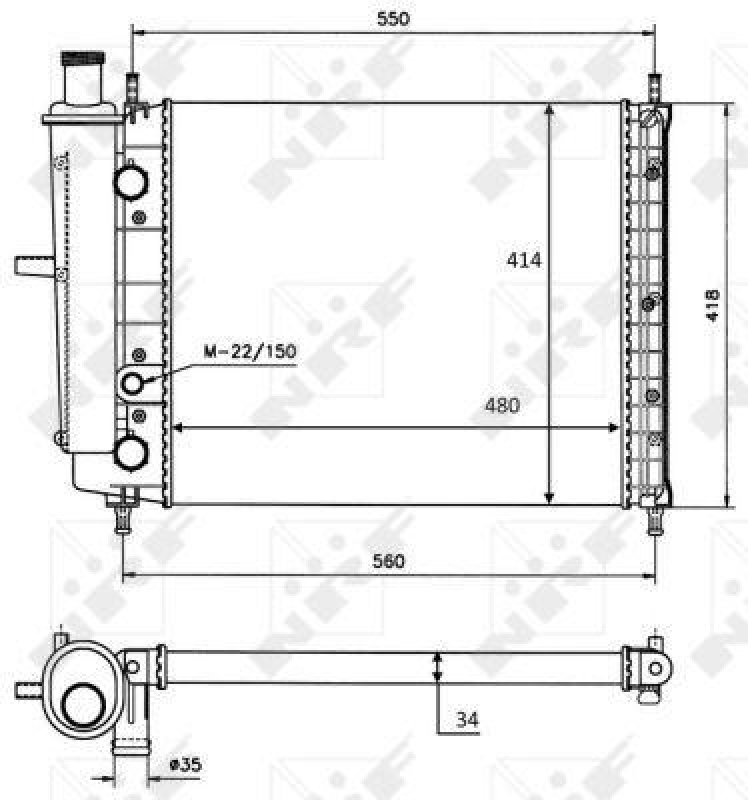 NRF Radiator, engine cooling