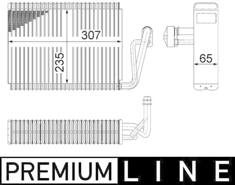 MAHLE Evaporator, air conditioning BEHR *** PREMIUM LINE ***
