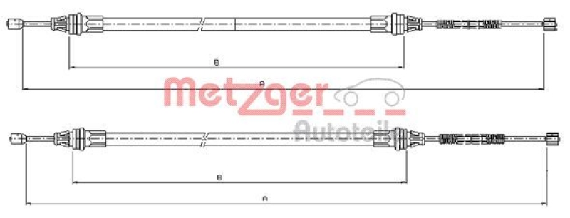 METZGER Cable Pull, parking brake