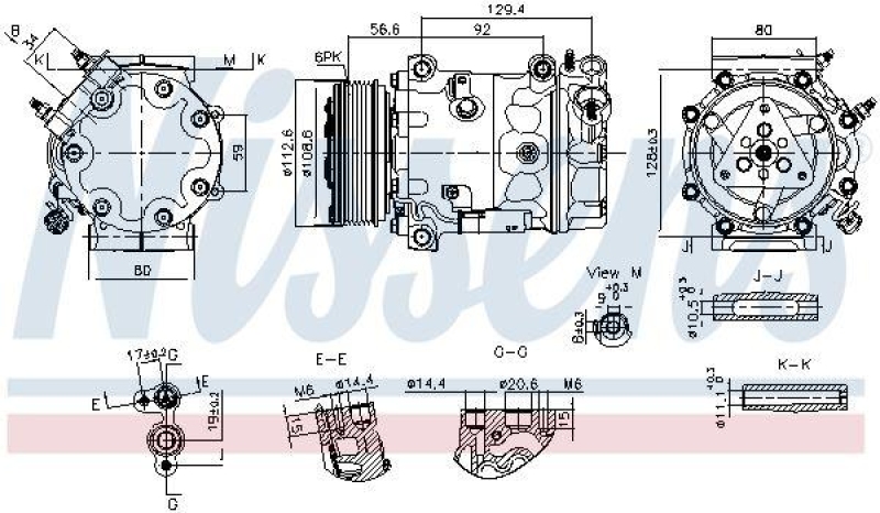 NISSENS Compressor, air conditioning ** FIRST FIT **