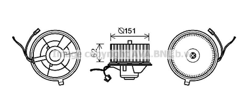 AVA QUALITY COOLING Electric Motor, interior blower