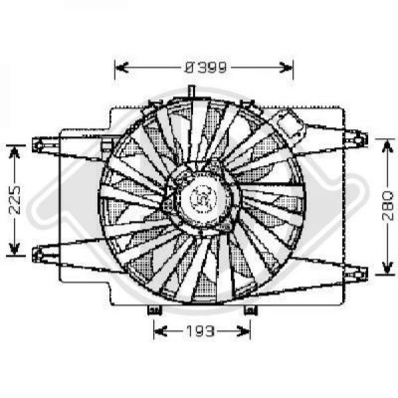 DIEDERICHS Fan, radiator