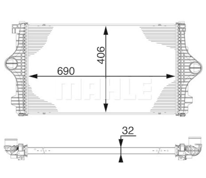 MAHLE Ladeluftkühler BEHR *** PREMIUM LINE ***