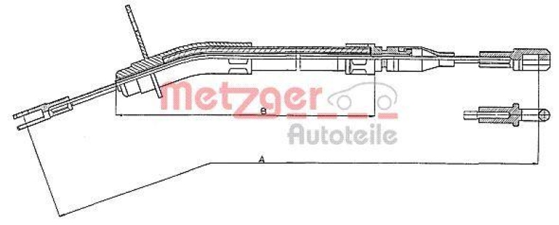 METZGER Seilzug, Feststellbremse 10935
