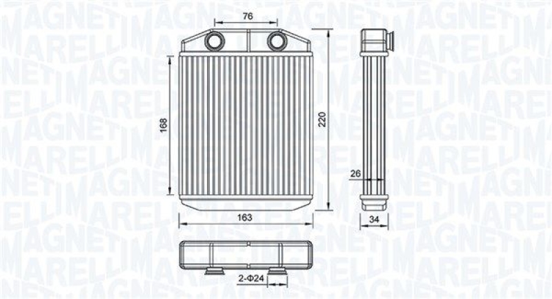 MAGNETI MARELLI Wärmetauscher, Innenraumheizung