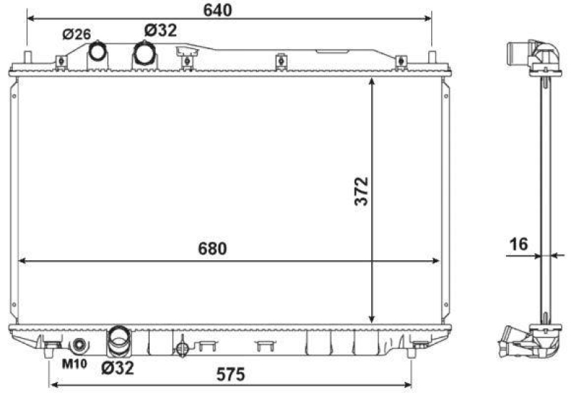 NRF Radiator, engine cooling
