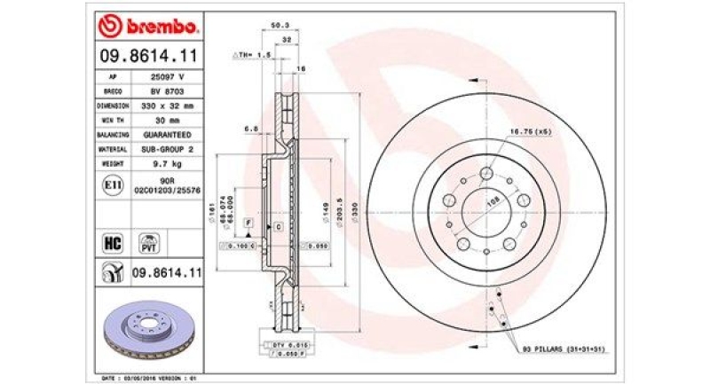 2x MAGNETI MARELLI Bremsscheibe