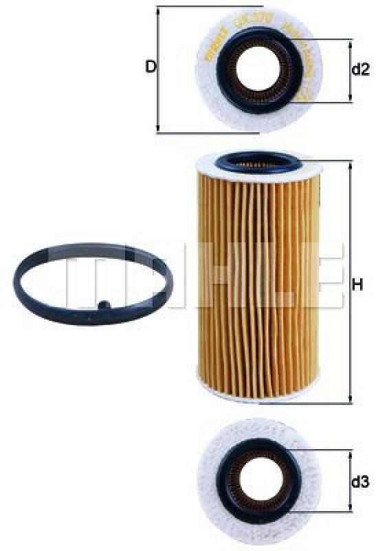 MAHLE Ölfilter OX 370D1