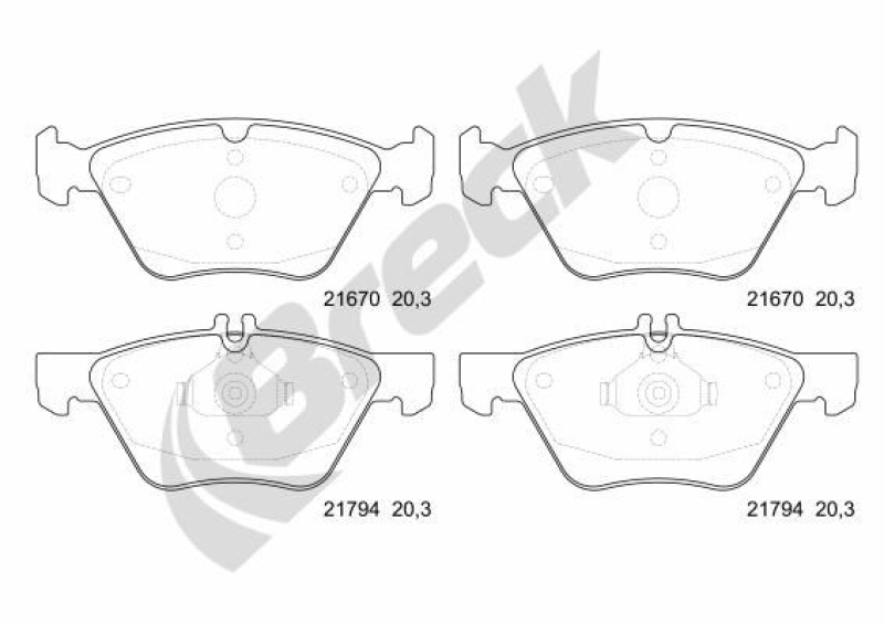 BRECK Brake Pad Set, disc brake